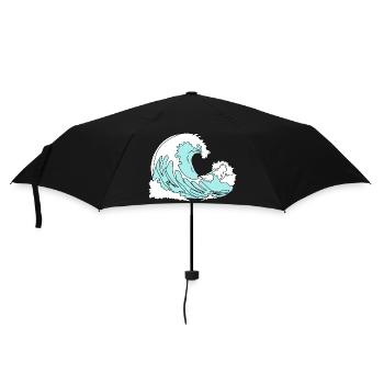 Vague Style Bande Dessinée Rétro - Parapluie standard - noir - Devant