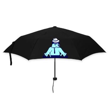 DJ Brown Bear Bear Grizzly Mixer Tie Party - Umbrella (small) - black - Front