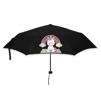 licorne de yoga - Parapluie standard - noir - Devant
