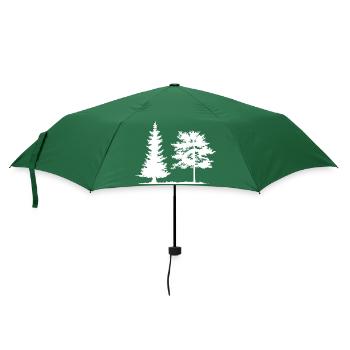 Tree, Spruce, Forest, Camping, Nature, Mixed Forest, Pine - Umbrella (small) - bottlegreen - Front