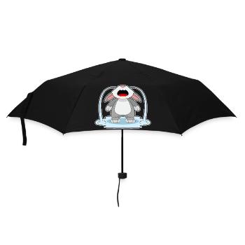 Bunny sad - Umbrella (small) - black - Front