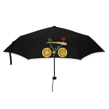 Design de vélo fruité avec des tranches d’orange - Parapluie standard - noir - Devant