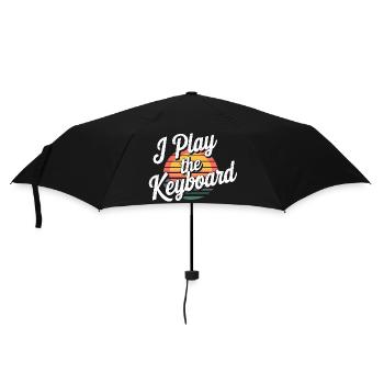I Play The Keyboard 18 - Regenschirm (klein) - Schwarz - Vorne