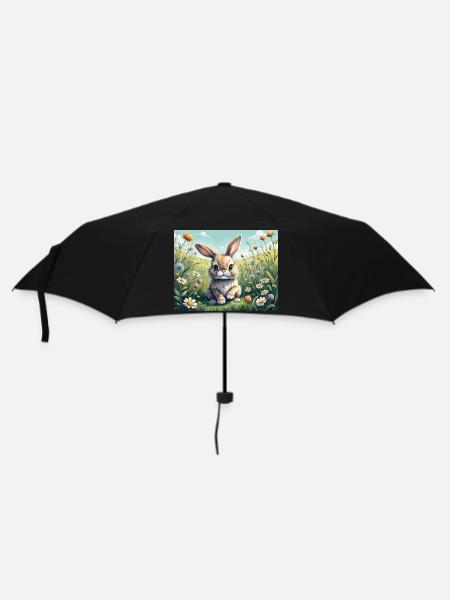 Cute little Easter bunny - Umbrella (small) - black