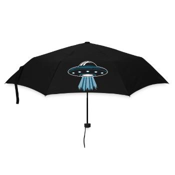 UFO-Liebhaber - Regenschirm (klein) - Schwarz - Vorne
