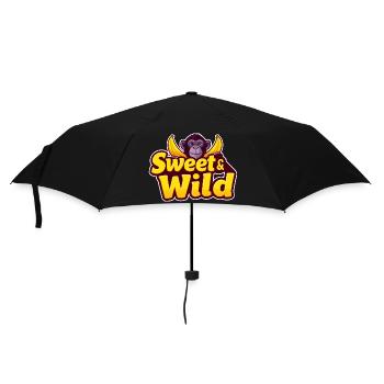 Süß und Wild - Regenschirm (klein) - Schwarz - Vorne