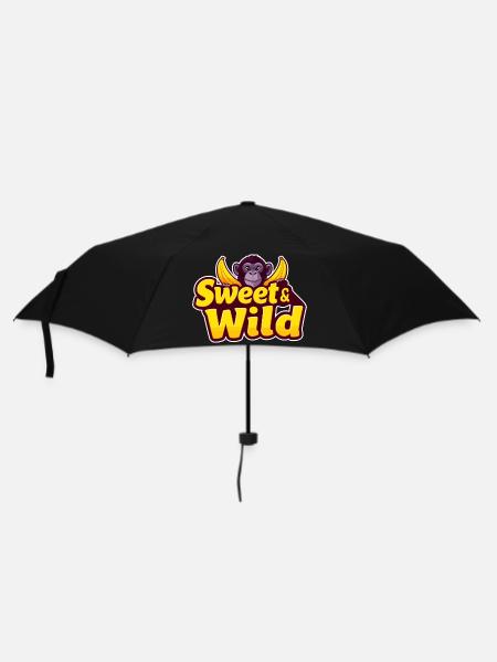 Süß und Wild - Regenschirm (klein) - Schwarz