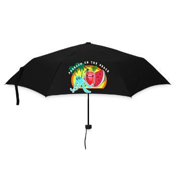 Beach, sea and freedom - Umbrella (small) - black - Front