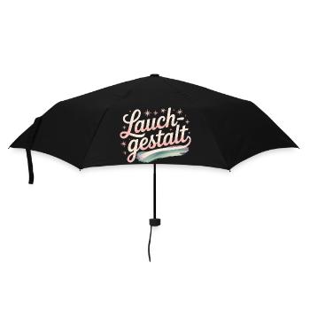 Lauchgestalt - Deutsche Gym Memes - Regenschirm (klein) - Schwarz - Vorne