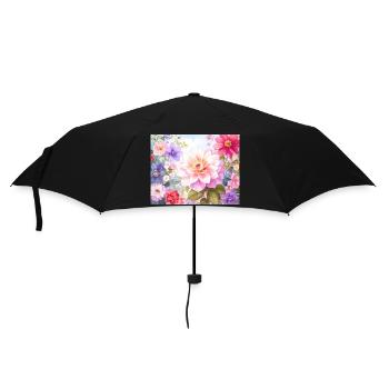 Pastel Flowers for Spring Clothing - Umbrella (small) - black - Front