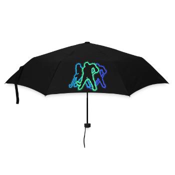 Hockey sur glace Silhouette Garçons Joueurs de hockey sur glace - Parapluie standard - noir - Devant