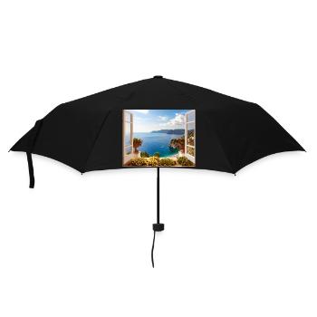 Panoramic views of the Mediterranean coast - Umbrella (small) - black - Front