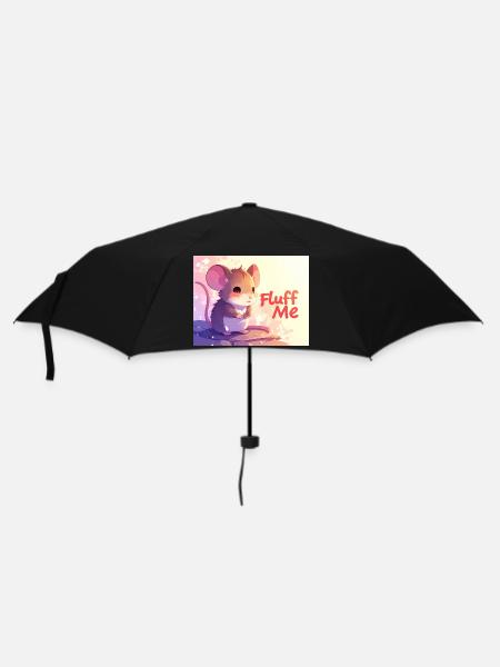 Mouse Fluff me - Umbrella (small) - black