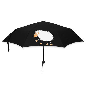 Lustiges Schaf - Regenschirm (klein) - Schwarz - Vorne