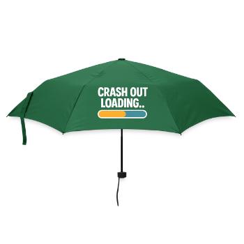 Crash Out beim Laden des Fortschrittsbalkens Lustiger Spruch - Regenschirm (klein) - Flaschengrün - Vorne