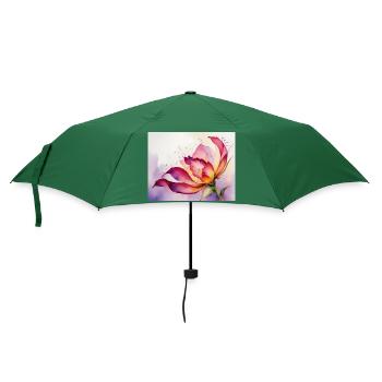 Water-coloured blossoms - Umbrella (small) - bottlegreen - Front