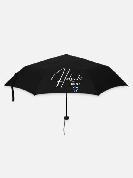 Helsinki, Finnland, elegantes Design Helsinki - Regenschirm (klein) - Schwarz