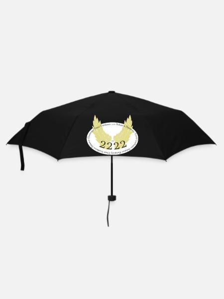 Angel wings with angel number 2222 - Umbrella (small) - black