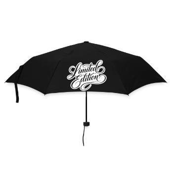 Limited Edition Schriftzug - Regenschirm (klein) - Schwarz - Vorne