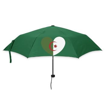 Algeria heart flag - Umbrella (small) - bottlegreen - Front