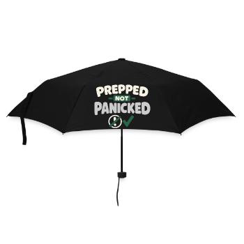 Calmness beats panic, lifestyle, - Umbrella (small) - black - Front