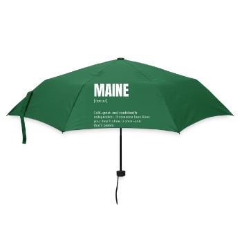Maine Bold Typo Contrast - Umbrella (small) - bottlegreen - Front