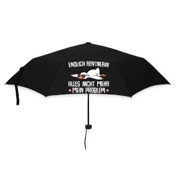 Pensioner Goose with Sunglasses - Pension - Umbrella (small) - black - Front