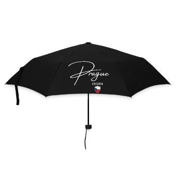 Prag Tschechien, elegantes Design Prag - Regenschirm (klein) - Schwarz - Vorne