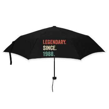 legendär seit 1988 - Regenschirm (klein) - Schwarz - Vorne