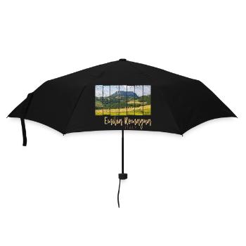 Emilia-Romagna in Italien Panorama Souvenir - Regenschirm (klein) - Schwarz - Vorne