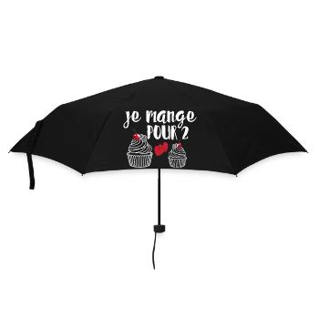 Je Mange Pour 2 Future Maman Grossesse Cadeau - Parapluie standard - noir - Devant