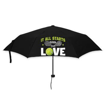 Tout commence par un humour d’amour et de tennis - Parapluie standard - noir - Devant