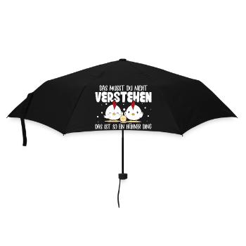 Hühnerflüsterer Huhn Hühnerhalter Hühner - Regenschirm (klein) - Schwarz - Vorne