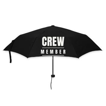 Crew Member Bold Team Staff Event Festival Gruppe - Regenschirm (klein) - Schwarz - Vorne