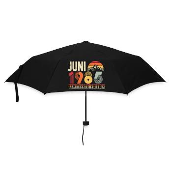 Juni 1985 Geburtsjahr Vintage Retro - Regenschirm (klein) - Schwarz - Vorne