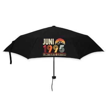 Juni 1995 Limitierte Edition Vintage Retro 1995  - Regenschirm (klein) - Schwarz - Vorne