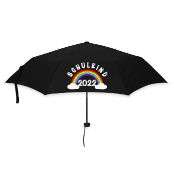 Schulkind 2022 Einschulung - Regenschirm (klein) - Schwarz - Vorne