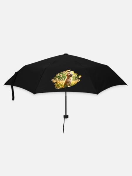 Golden Retriever puppy joy - Umbrella (small) - black