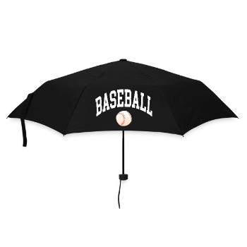 Baseball - Regenschirm (klein) - Schwarz - Vorne
