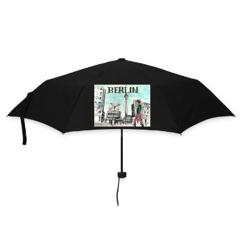 Alexander Platz - Regenschirm (klein) - Schwarz - Vorne