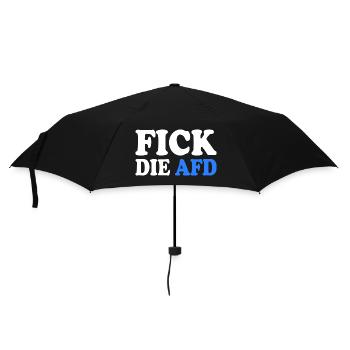 Fick die afd - Regenschirm (klein) - Schwarz - Vorne