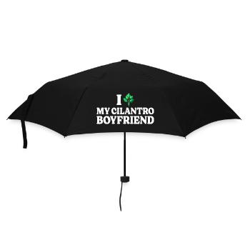 Humor loves cilantro I love cilantro - Umbrella (small) - black - Front
