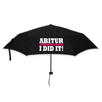 Abitur - Regenschirm (klein) - Schwarz - Vorne