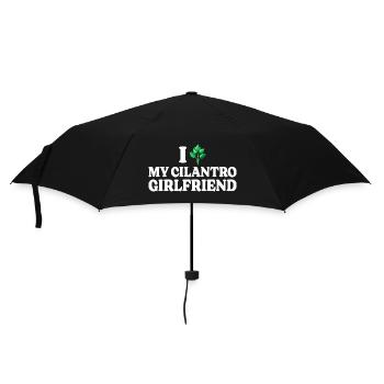 Humor loves cilantro I love cilantro - Umbrella (small) - black - Front