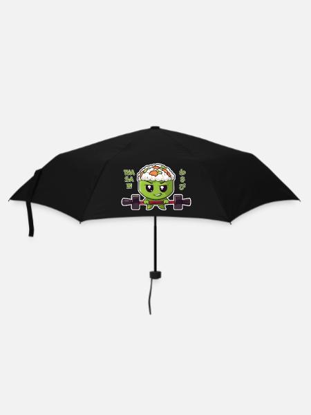 wasabi character with barbell - Umbrella (small) - black