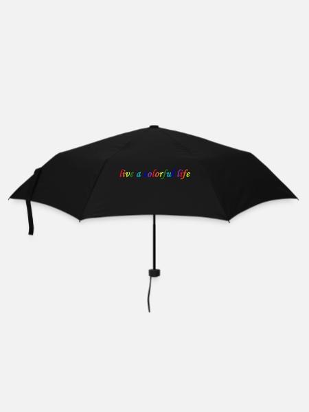 Vivez une vie colorée - Parapluie standard - noir