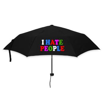 I hate people - Regenschirm (klein) - Schwarz - Vorne