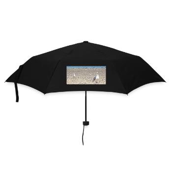 Les goélands à la plage - Parapluie standard - noir - Devant