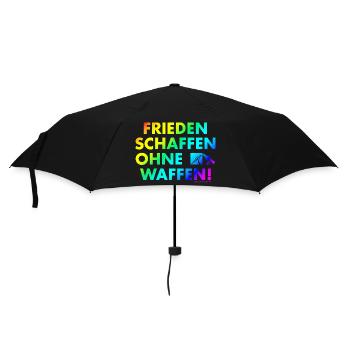 Frieden schaffen ohne Waffen! - Regenschirm (klein) - Schwarz - Vorne