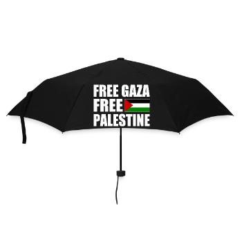 Free palestine - Regenschirm (klein) - Schwarz - Vorne